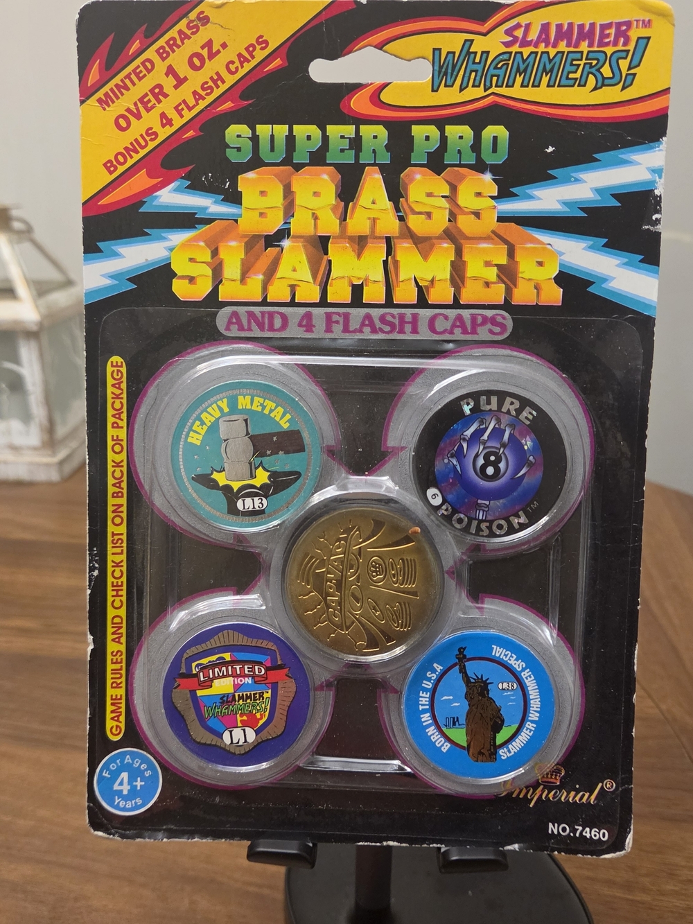 1994 Vintage Slammer Whammers! Super Pro Brass Slammer & 4 Flash Caps